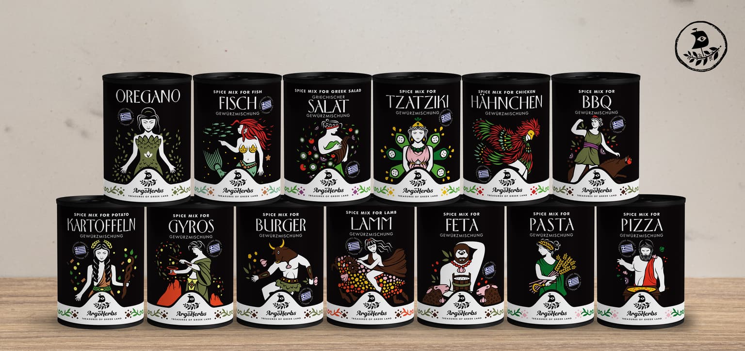 all Argoherbs packaging